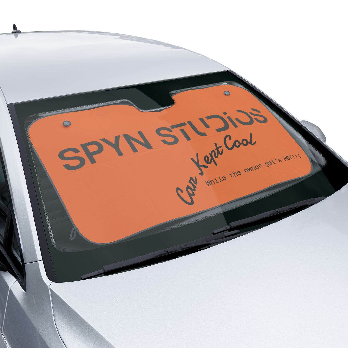 Cool Car. Hot Ride. SPYN Inside.™  SPYN STUDiOS™ “Car Kept Cool” Sunshade